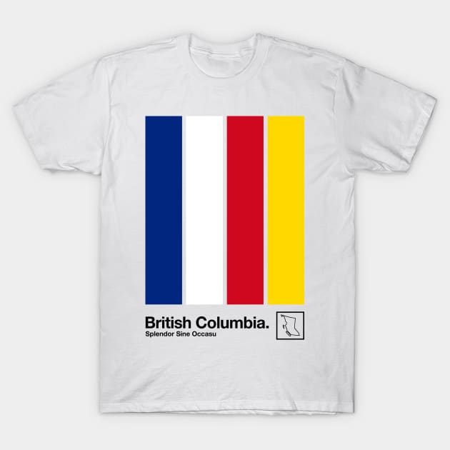 British Columbia // Original Minimalist Artwork Poster Design T-Shirt by DankFutura